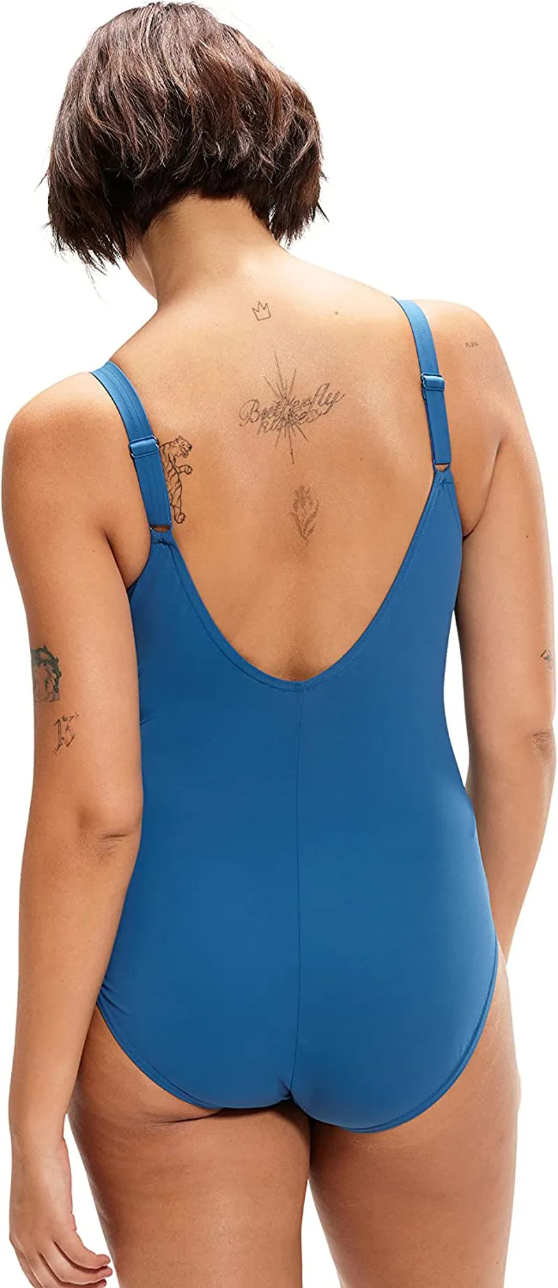 Speedo Womens' Shaping AquaNite One Piece Swimsuit Blue-3